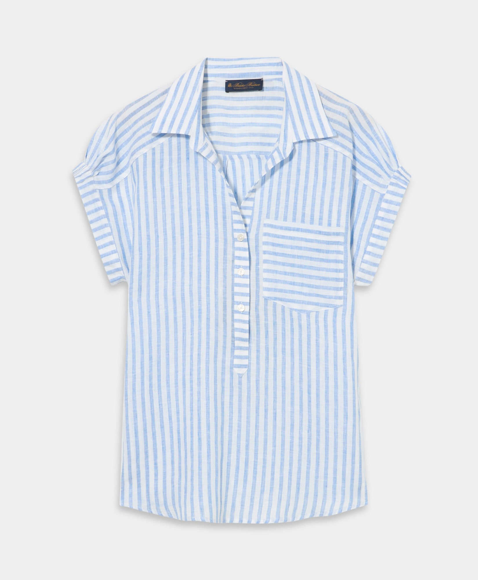 Regular Fit Printed Linen Blouse