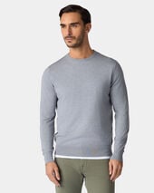 Brooks Brothers Merino Wool Crewneck Sweater Light Grey
