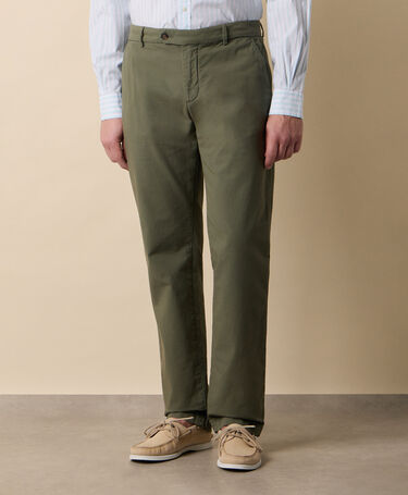 Brooks Brothers Chino Extensible avec Micro Motif Olive