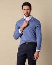 Brooks Brothers Strick-Polo aus Merinowolle Stahlblau
