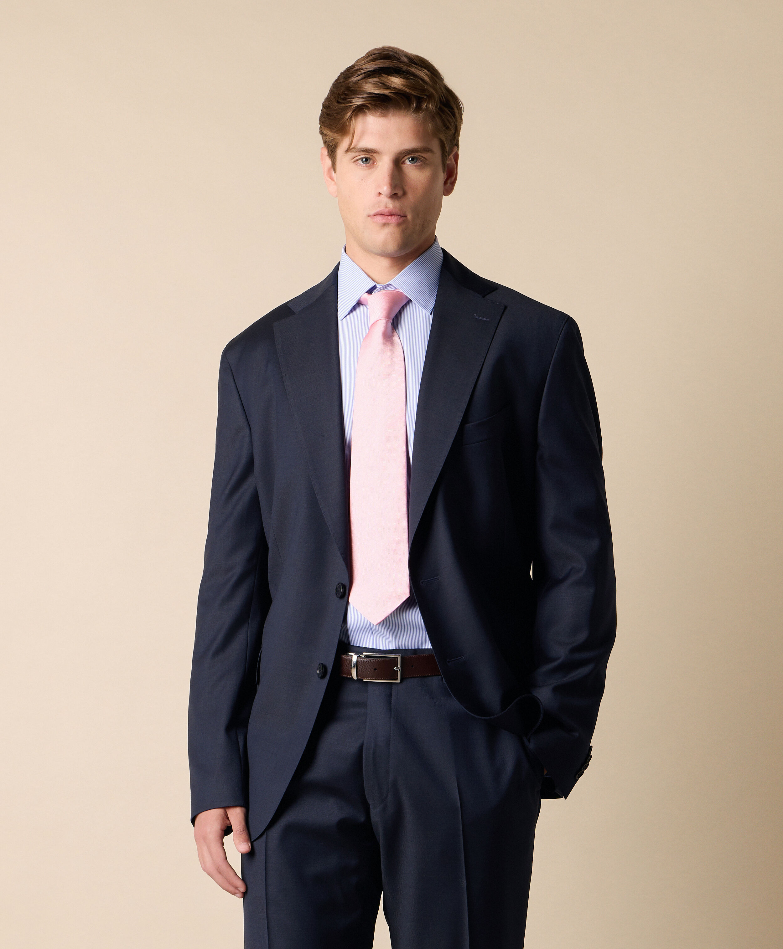 Virgin Wool Blend Comfort Blazer in Navy for Men | Brooks Brothers® EU