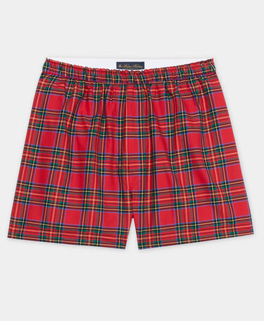 Brooks Brothers Tartan Cotton Boxer Red