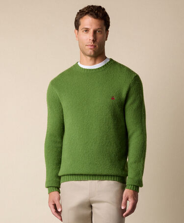 Brooks Brothers Shetland Wool Crewneck Green