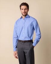 Brooks Brothers Hemd Slim Fit aus Popeline mit London-Kragen Kornblumenblau
