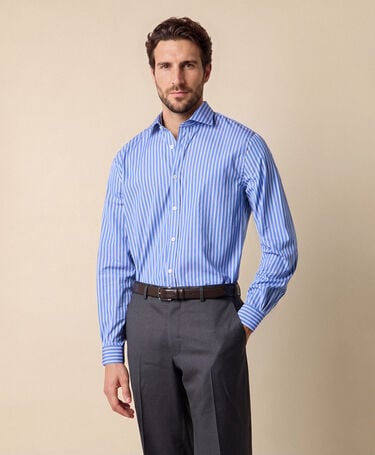 Brooks Brothers Slim Fit Poplin Shirt with London Collar Cornflower Blue