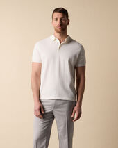 Brooks Brothers Polo en Maille de Coton Makò Blanc