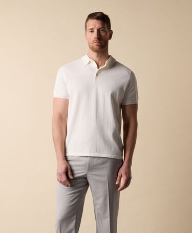 Brooks Brothers Polo en Maille de Coton Makò Blanc