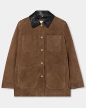 Brooks Brothers Contrast Collar Barn Jacket Brown