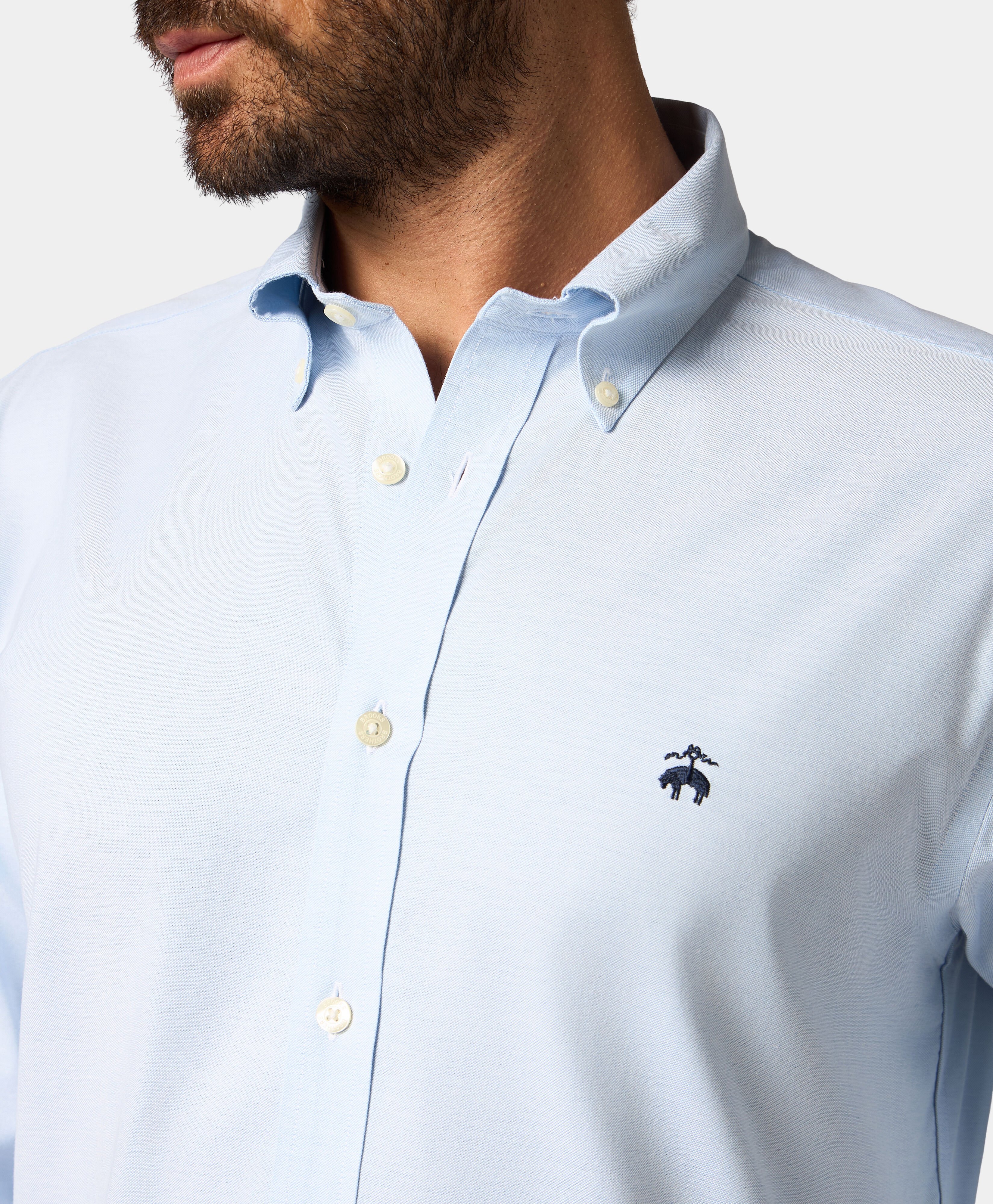 Camicia Oxford Regular Fit con Collo Button Down
