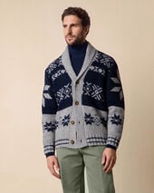 Brooks Brothers Donegal Shawl Collar Cardigan Medium Grey