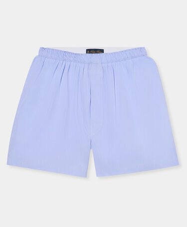 Brooks Brothers Micro Striped Cotton Boxer Shorts Sky