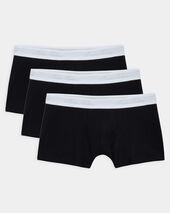 Brooks Brothers Plain Cotton Boxer Briefs - Pack of 3 Black