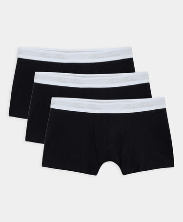 Brooks Brothers Boxers en Coton Uni – Lot de 3 Noir