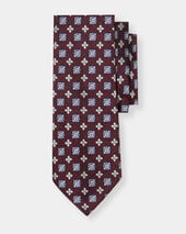 Brooks Brothers Micro Effect Silk Tie Burgundy
