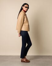 Brooks Brothers Leather Shirt Collar Jacket Natural