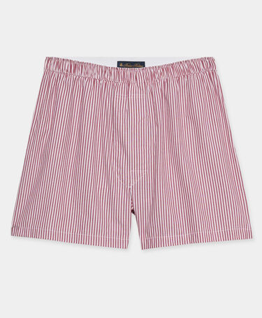 Brooks Brothers Striped Cotton Boxer Cherry