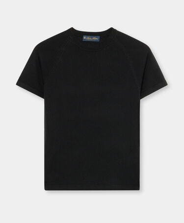 Brooks Brothers Short-Sleeved Merino Wool Crewneck Black
