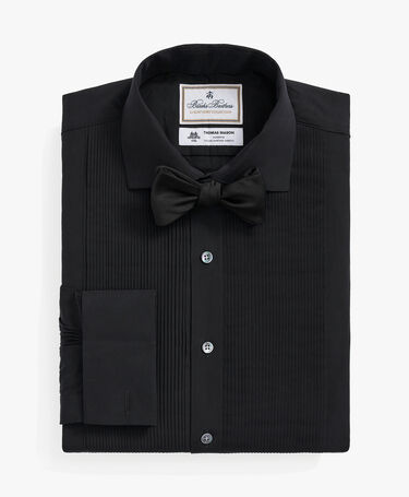 Brooks Brothers Black Brooks Brothers X Thomas Mason Regular Fit Smokinghemd mit English-Kragen Schwarz