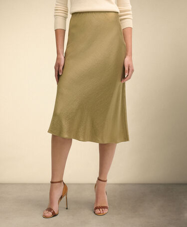 Brooks Brothers Falda de Raso Oro