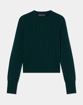Brooks Brothers Cable Knit Sweater Dark Forest