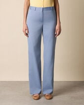 Brooks Brothers Straight Wool Blend Trousers Light Blue