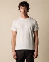 Brooks Brothers Mercerized Cotton Crewneck T-Shirt Off White