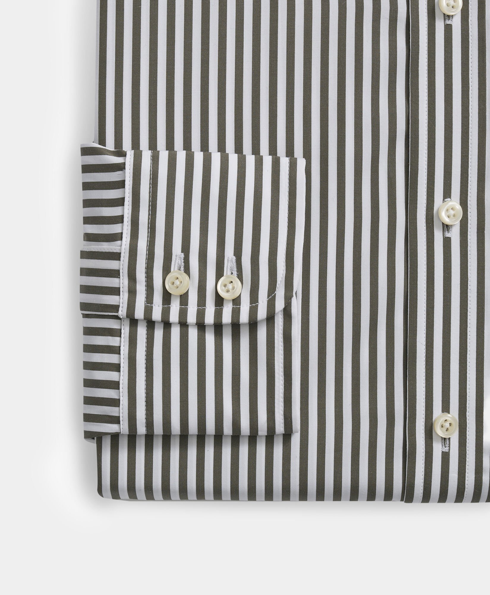 Striped Regular Fit Thomas Mason Dress Shirt with English Spread Collar