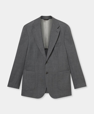 Brooks Brothers Hopsack Virgin Wool Blazer Grey