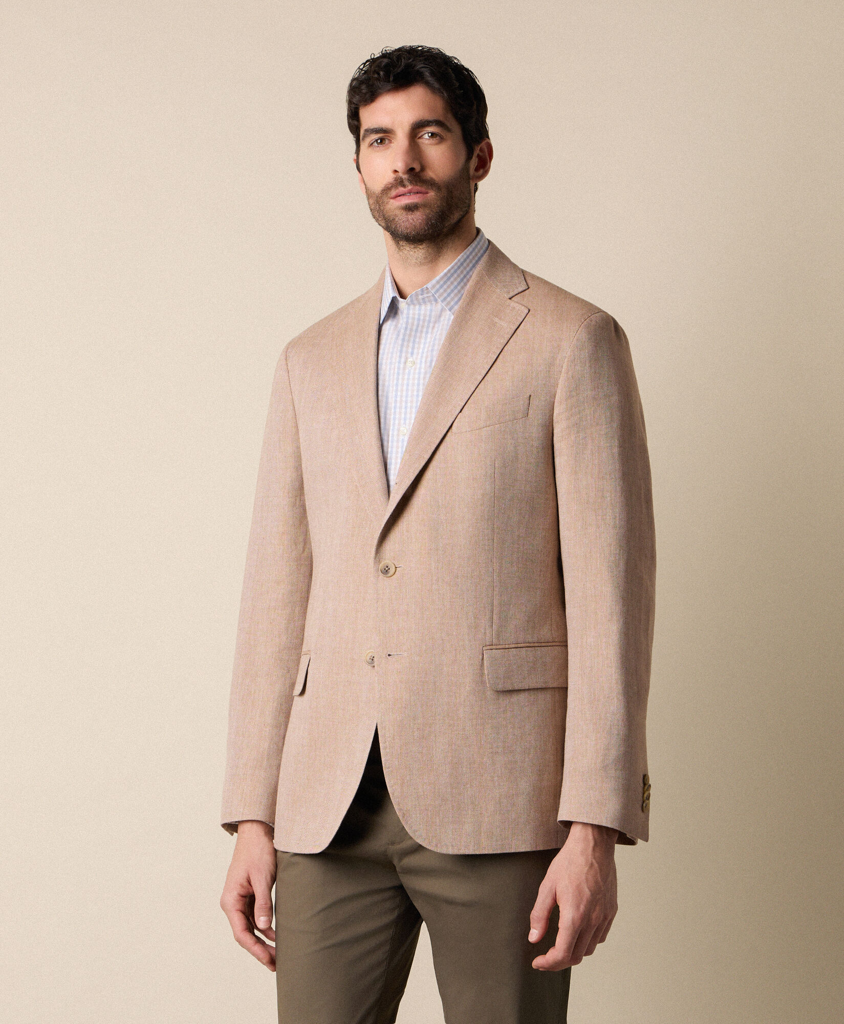 Herringbone Linen Wool Blazer