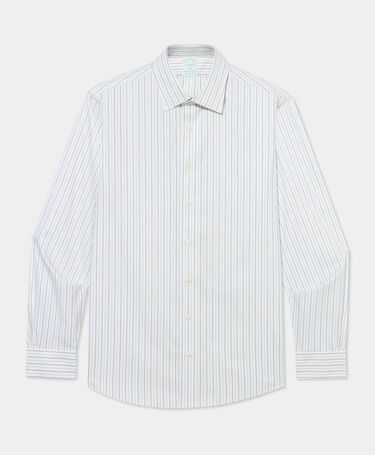 Brooks Brothers Camicia Slim Fit Non-Iron Oxford con Collo Ainsley Blu