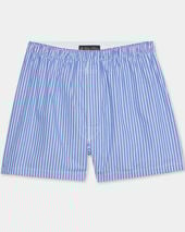Brooks Brothers Striped Cotton Boxer Sky