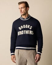 Brooks Brothers Terry Logo Sweater Navy
