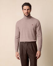 Brooks Brothers Lambswool Turtleneck Sweater with Logo Kasha