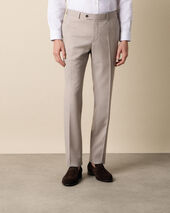 Brooks Brothers Twill Virgin Wool Trousers Chalk
