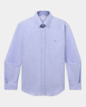 Brooks Brothers Chemise Oxford Coupe Classique avec Col Boutonné Ciel