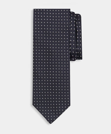 Brooks Brothers Cravate à Pois en Soie Bleu Marine
