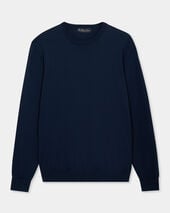 Brooks Brothers Mercerized Cotton Crewneck Sweater Navy