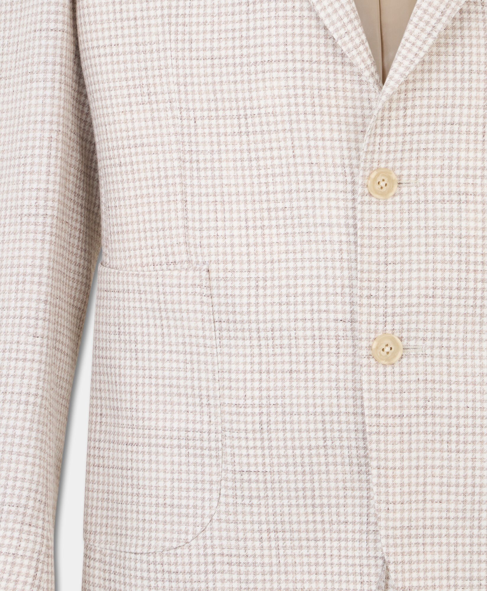 Pied de Poule Linen-Wool Blazer