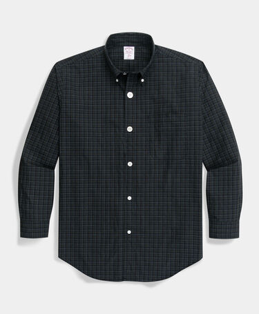Brooks Brothers Brooks Brothers x Needles - Birdseye-Hemd mit Button-Down-Kragen Grün