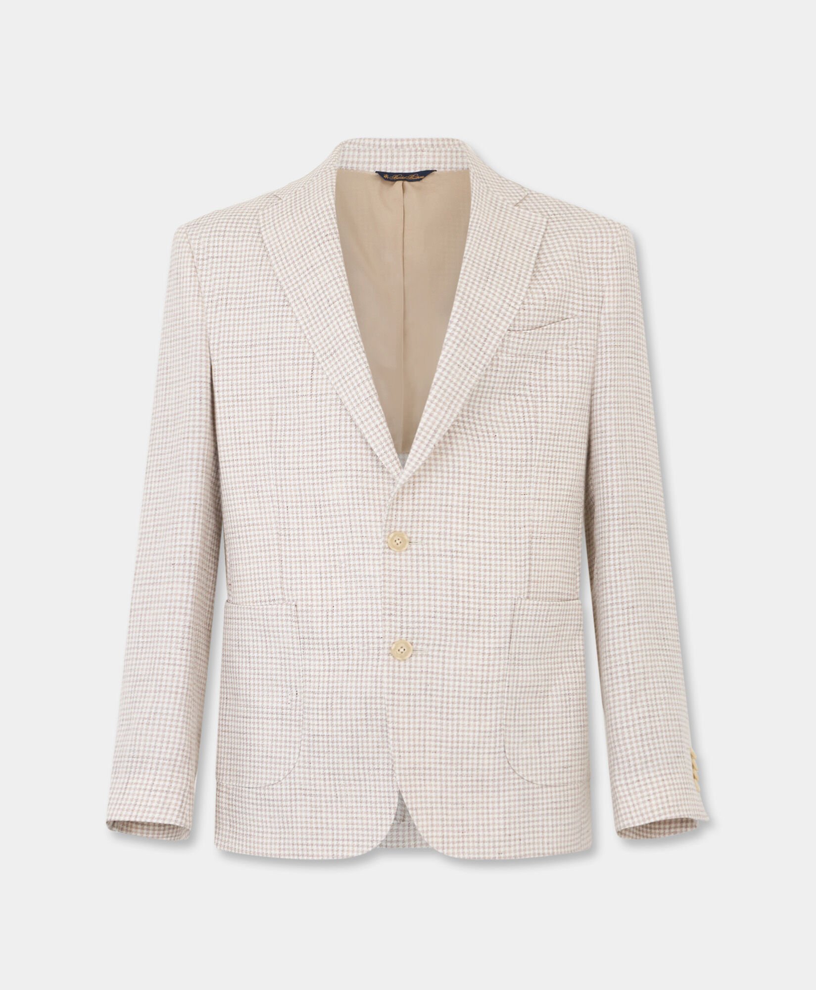 Pied de Poule Linen-Wool Blazer