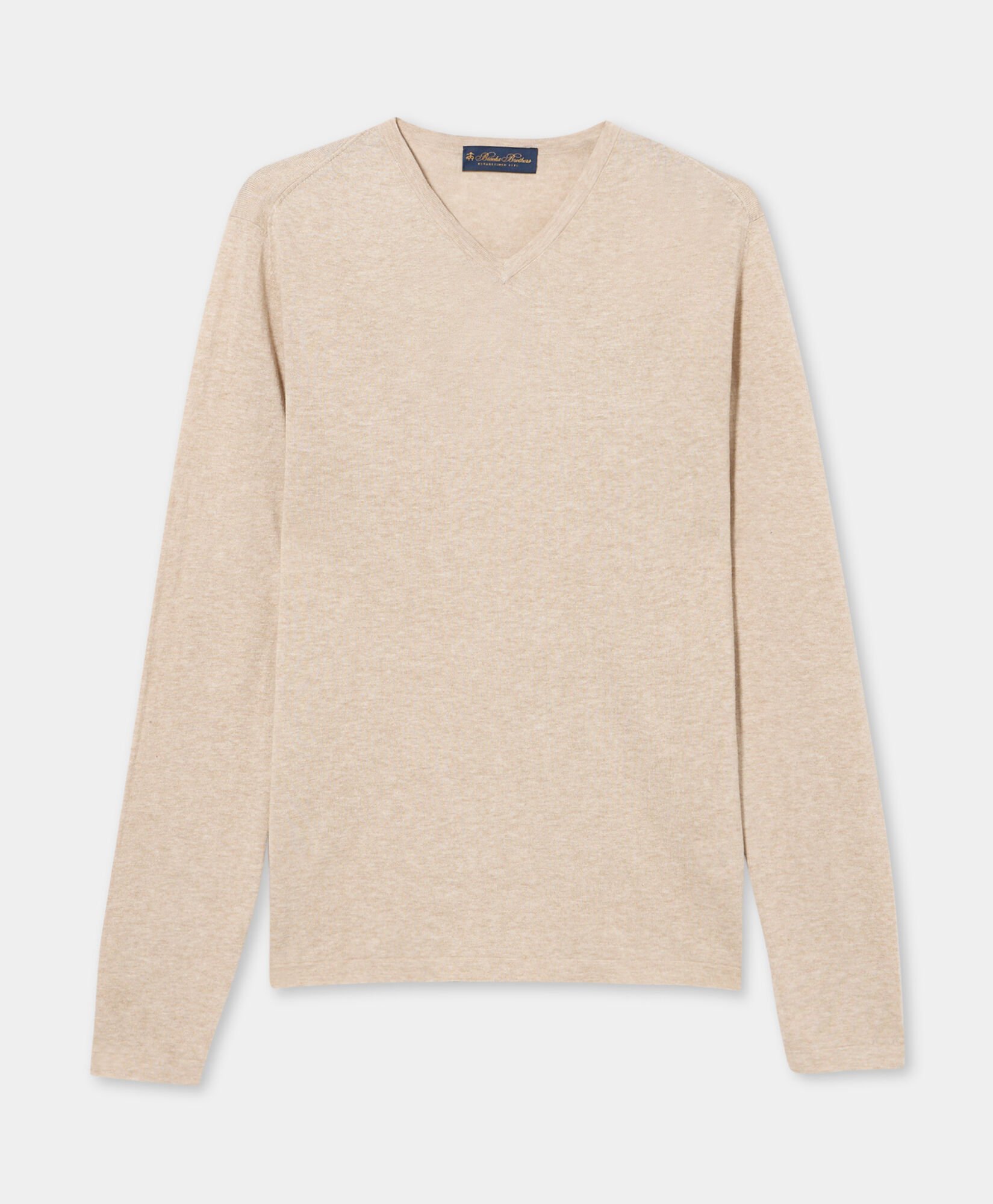 Organic Cotton-Linen V-Neck Sweater