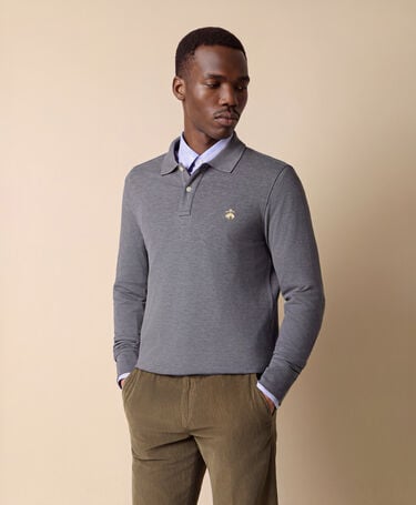 Brooks Brothers Polo with Logo Charcoal