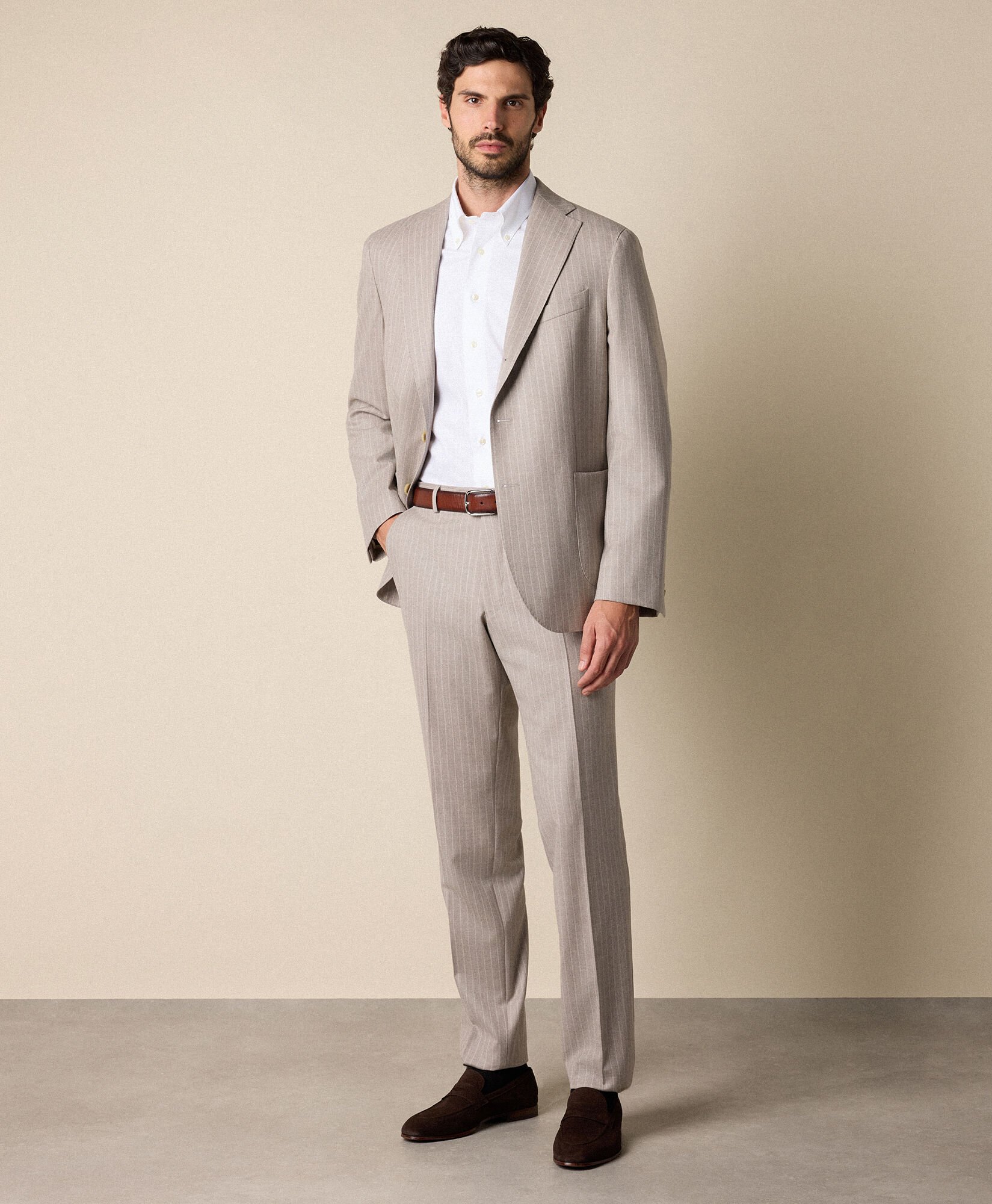 Slim Fit Non-Iron Oxford Pinpoint Shirt with Button Down Collar