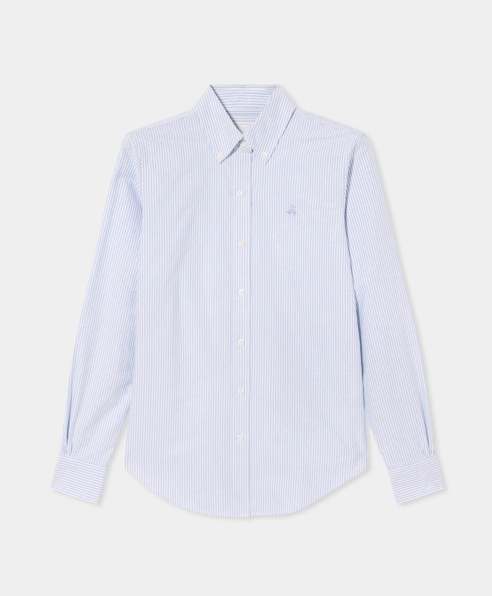 Classic Fit Striped Oxford Shirt with Button Down Collar