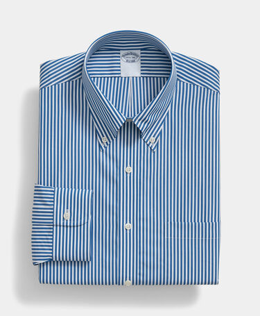 Brooks Brothers Regular Fit Baumwollhemd mit Button-Down-Kragen Blau