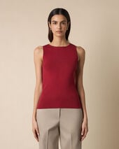 Brooks Brothers Rib-Knit Tank Top Merlot
