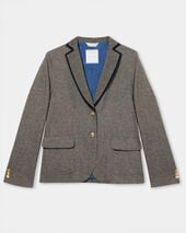 Brooks Brothers Blazer Knickerbocker con Bottoni Dorati Naturale