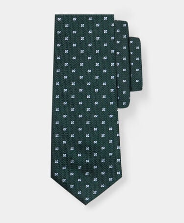 Brooks Brothers Cravate en Soie avec Micro Motif Floral Vert