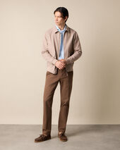 Brooks Brothers Bomber en Lin à Carreaux Sable