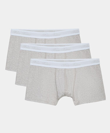 Brooks Brothers Boxers en Coton Uni – Lot de 3 Gris